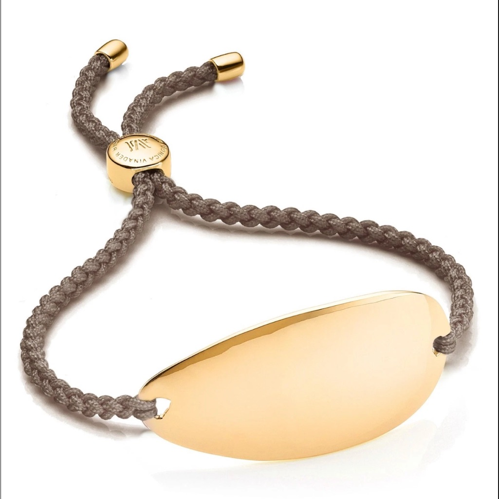 Monica Vinader Nura Friendship Rope Bracelet In 18k Gold Vermeil